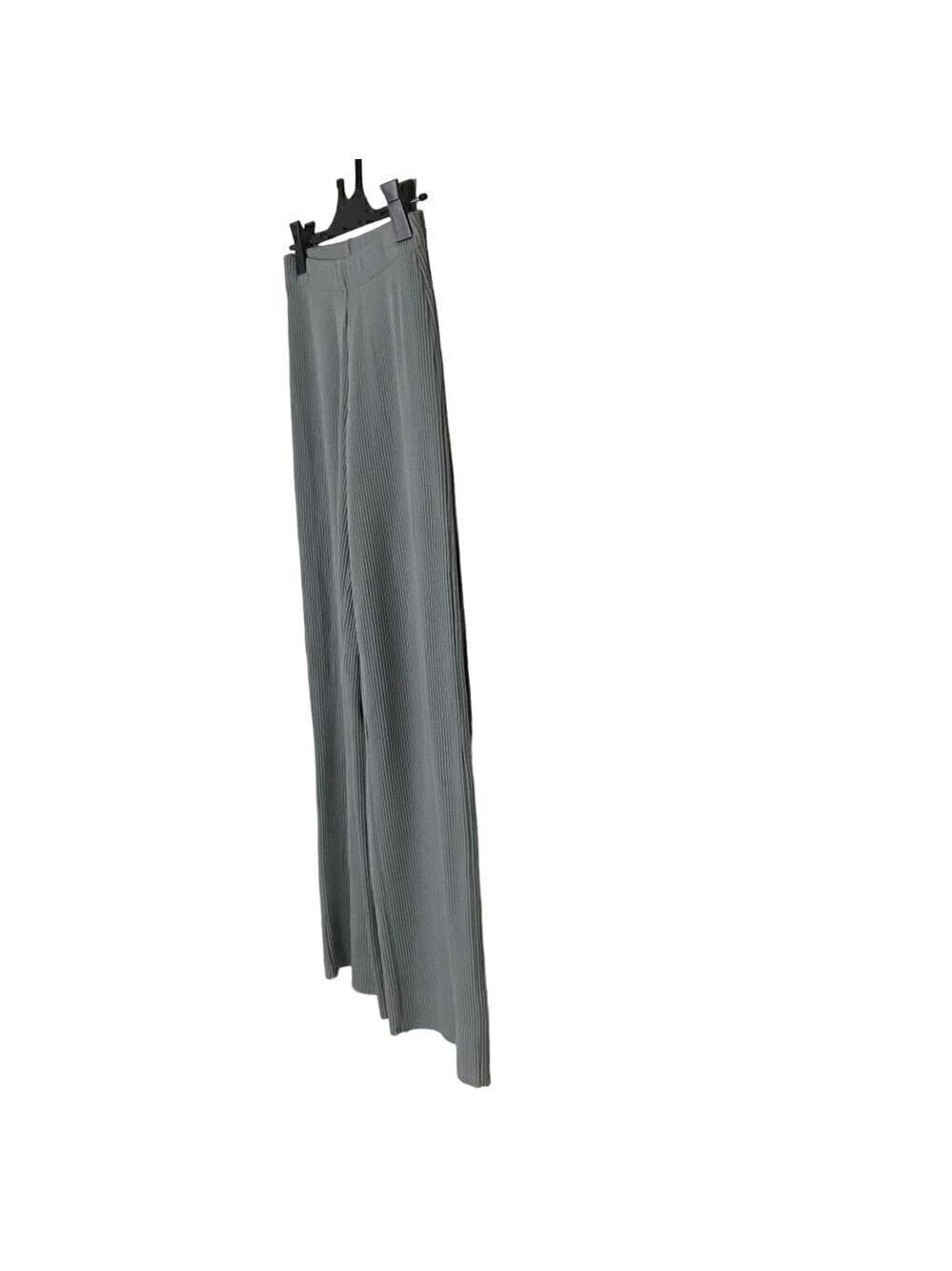 Vince Grey High Waisted Ribbed Flare Pants Size XXS - Picture 4 of 7